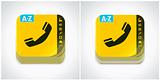 Vector yellow phone book icon