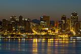 Seattle Washington Waterfront Skyline at Dawn