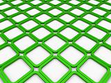 3d cube green square background