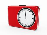 3d time clock alarm red 
