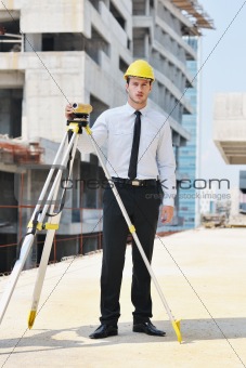 architect on construction site