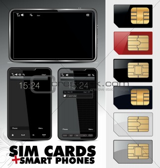 Touchscreen smartphone and sim cards