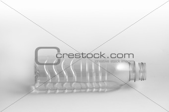 Black and White Plastic Bottle lying