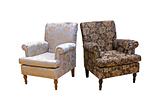 Floral armchairs