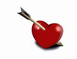 Heart pierced by an arrow