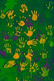 Colored handprints 