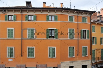 Colorful buildings in Verona