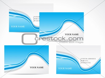 abstract blue based business card 