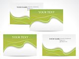 abstract green based business card template