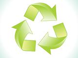 abstract green shiny eco recycle icon
