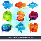 abstract colorful speech bubbles