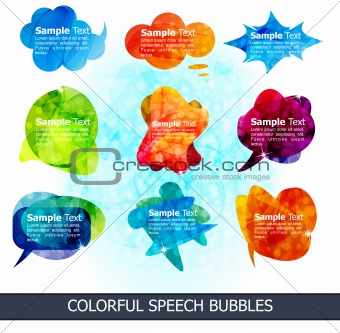 abstract colorful speech bubbles