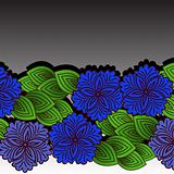 A garland of blue flowers