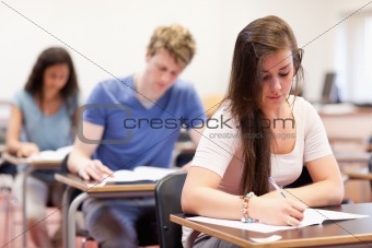 Students doing an assignment