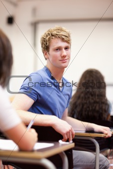 Portrait of a student sitting