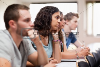 Students listening a lecturer