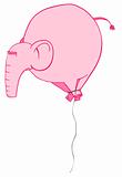 Pink Elephant as a balloon