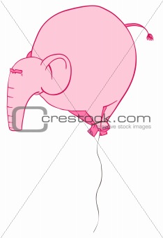 Pink Elephant as a balloon
