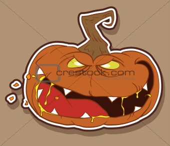 Wicked pumpkin for Halloween
