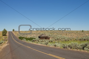 Desert Highway in Central Oregon