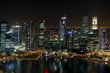 Singapore Central Business District Skyline at Night