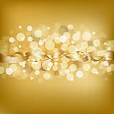 Gold Background With Ribbon