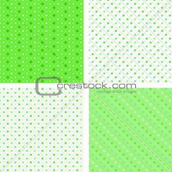 Seamless pattern white and green