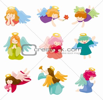 cartoon Angel icon set