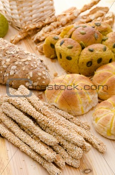 various assorted baked breads