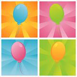 colorful birthday balloons backgrounds