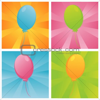 colorful birthday balloons backgrounds