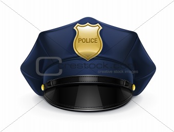 police peaked cap with cockade