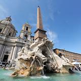 fountain of four rivers in Piazza Navona, Rome