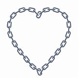 Chain silver heart.