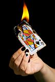 Burning the queen of spades