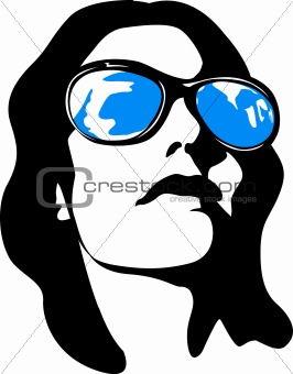 fashion lady with sunglasses