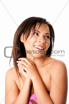 happy smiling woman