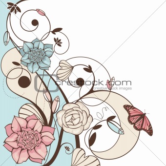 cute floral vector illustration