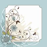 lovely floral frame vector illustration
