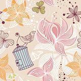 seamless cute floral background