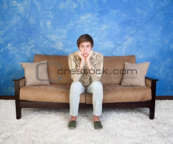 Teen on couch