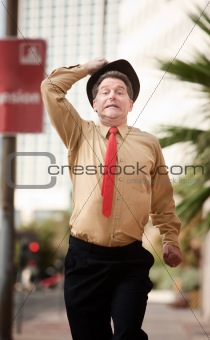 Businessman In A Hurry