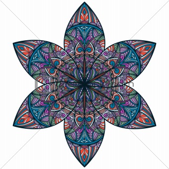 vector abstract eastern style flower