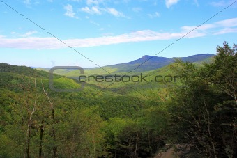 Landscape with Caucasus mountains