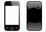 mobile phone front and back