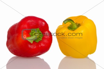 Two fresh peppers 