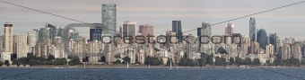 Vancouver BC Downtown Skyline by English Bay
