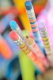 closeup of  colored pencils
