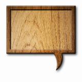 Teak Wood sign speech Rectangle