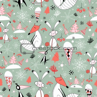 winter pattern of foxes and hares